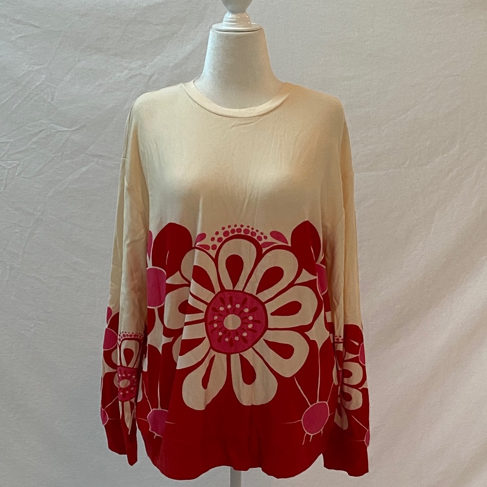 Farm Río for Anthropologie Floral Pullover